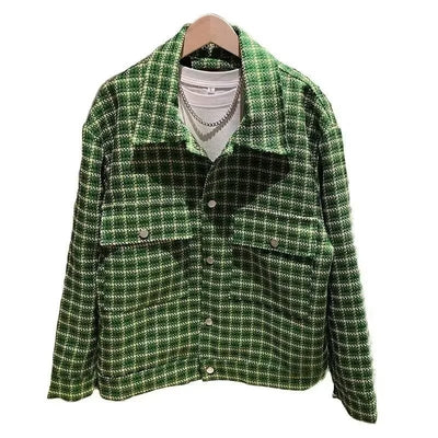 Camisa Cuadros Estilo Coreano Manga Larga Casual - Image 12
