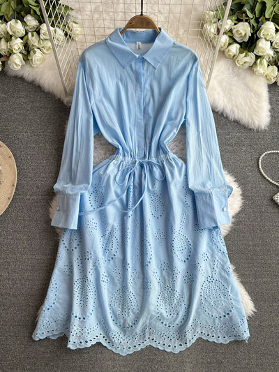 Vestido Midi Ajustado con Mangas Farol - Efecto Silueta Esbelta - Image 26