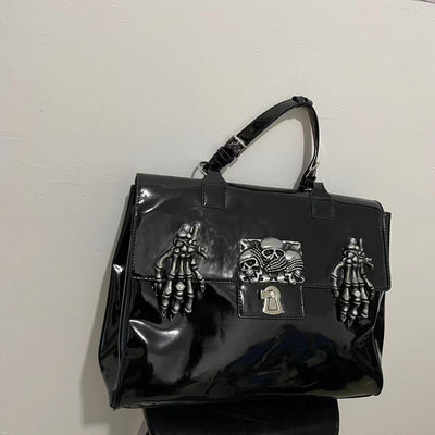 Bolso de Cuero Charol Gran Capacidad Diseño Exclusivo Hot Girl - Image 12
