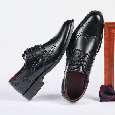 Zapatos de Cuero Tallado con Cordones y Suela Ancha Estilo Británico - Image 18