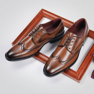 Zapatos de Cuero Tallado con Cordones y Suela Ancha Estilo Británico - Image 21