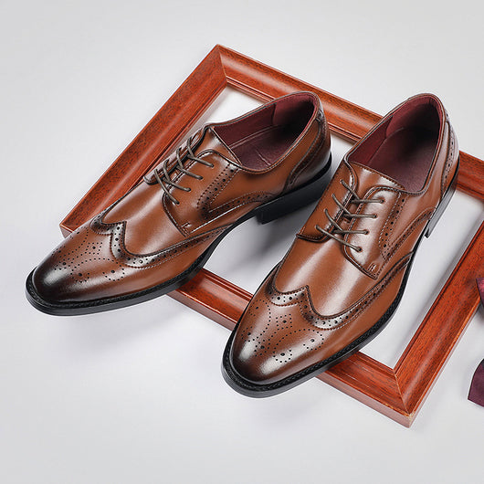 Zapatos de Cuero Tallado con Cordones y Suela Ancha Estilo Británico - Image 21