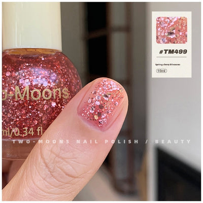 Esmalte de Uñas con Lentejuelas de Color Puro - Sin Horneado y Sin Desprendimiento - Image 47