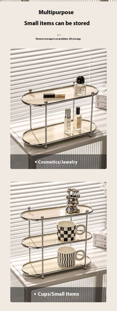 Organizador de Baño Multicapa Estilo Cream - Estantería de Almacenamiento Lujo sin Perforación - Image 18