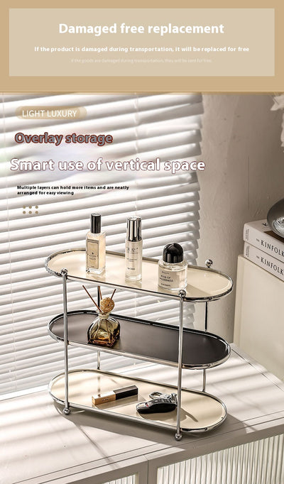 Organizador de Baño Multicapa Estilo Cream - Estantería de Almacenamiento Lujo sin Perforación - Image 22