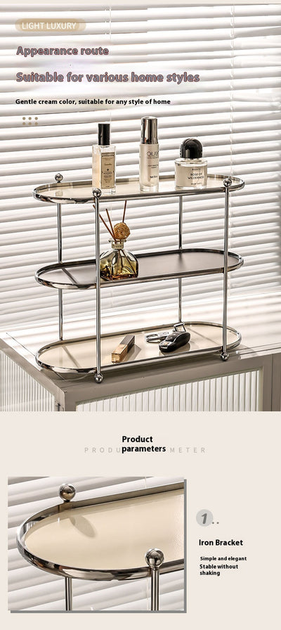Organizador de Baño Multicapa Estilo Cream - Estantería de Almacenamiento Lujo sin Perforación - Image 23