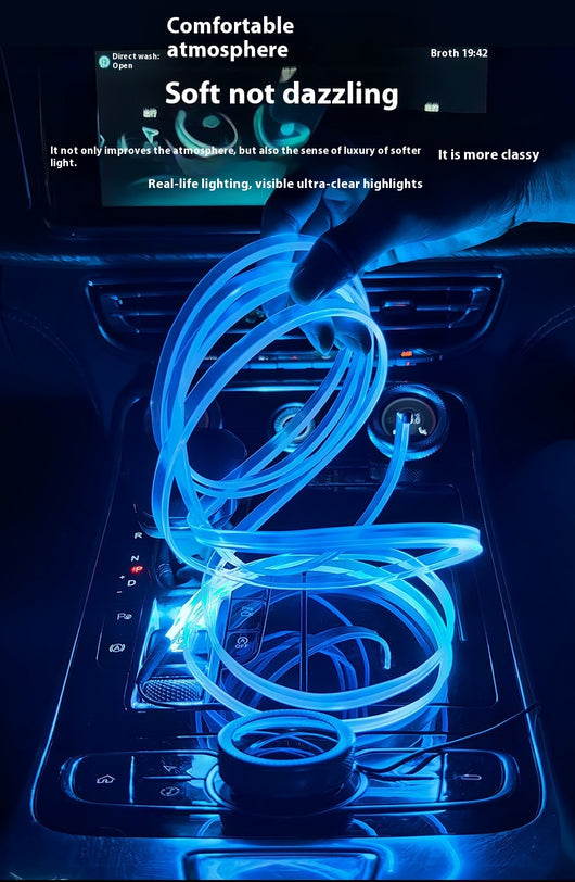 Luz Ambiental de Fibra Óptica Multicolor para Auto - Image 8
