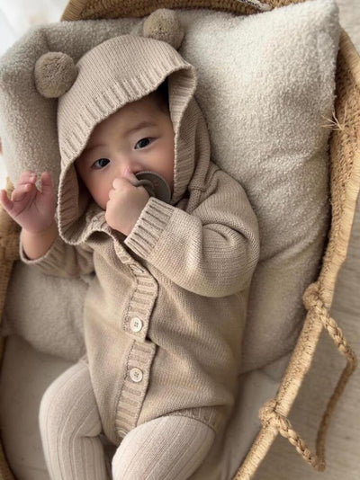 Suéter Tejido Infantil Forma Osito - Enterizo Acogedor para Bebés - Image 10
