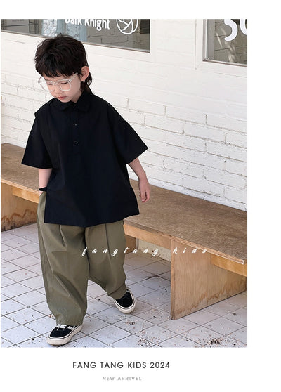 Camisa Blanca de Manga Corta para Niño - Comodidad de Verano - Image 12