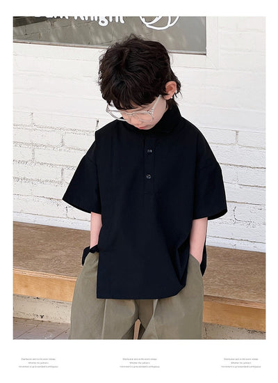 Camisa Blanca de Manga Corta para Niño - Comodidad de Verano - Image 13