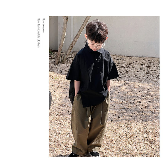 Camisa Blanca de Manga Corta para Niño - Comodidad de Verano - Image 14
