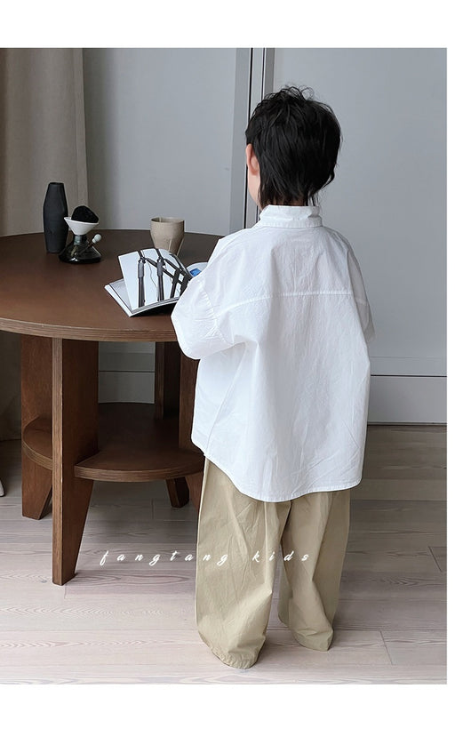 Camisa Blanca de Manga Corta para Niño - Comodidad de Verano - Image 22