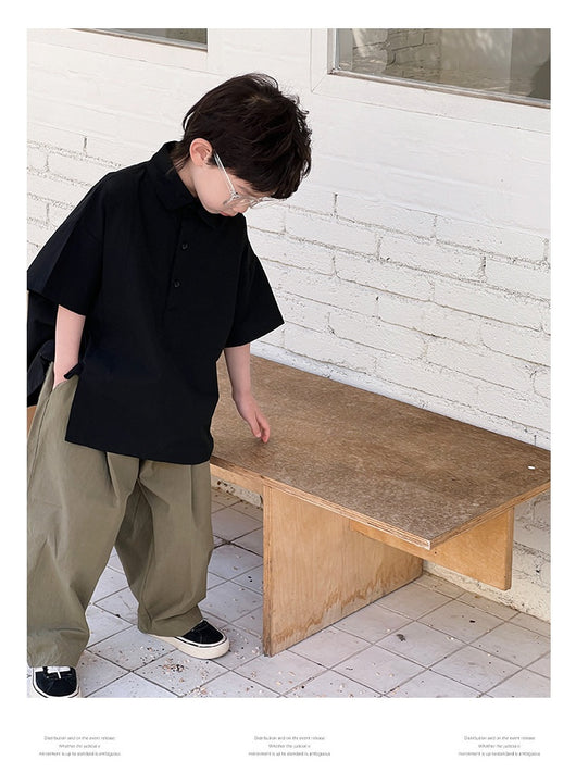 Camisa Blanca de Manga Corta para Niño - Comodidad de Verano - Image 23