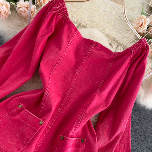 Short Jeans Vintage Ajustado de Una Botonadura - Image 19