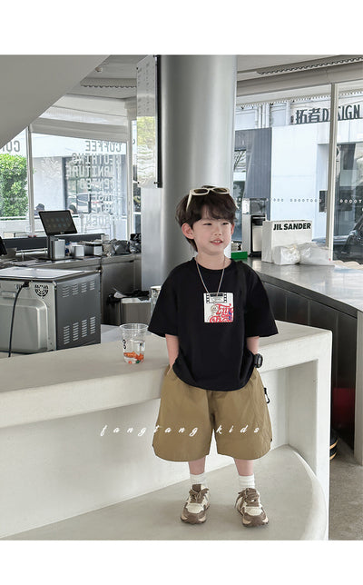 Abrigo Infantil con Estampado de Letras - Manga Corta - Image 12