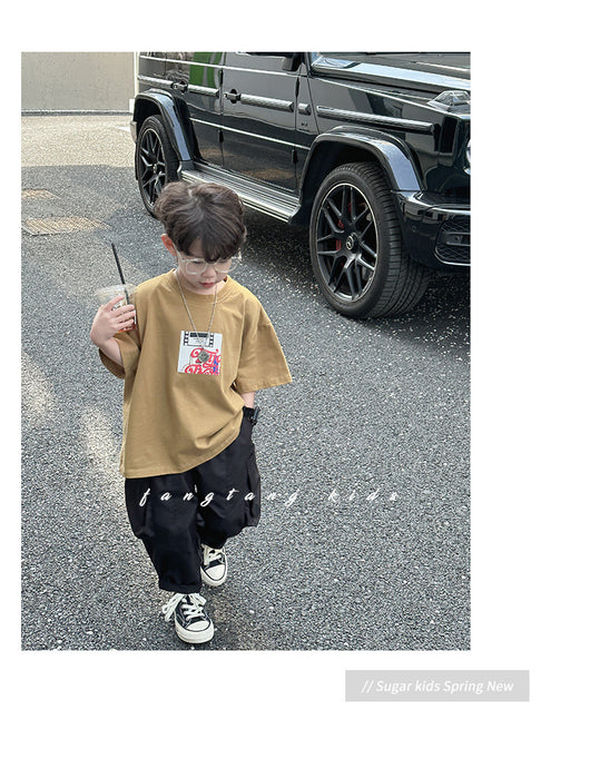 Abrigo Infantil con Estampado de Letras - Manga Corta - Image 16
