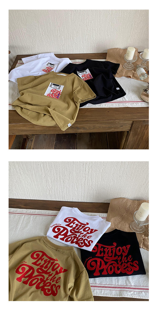 Abrigo Infantil con Estampado de Letras - Manga Corta - Image 20