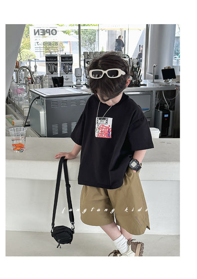 Abrigo Infantil con Estampado de Letras - Manga Corta - Image 27