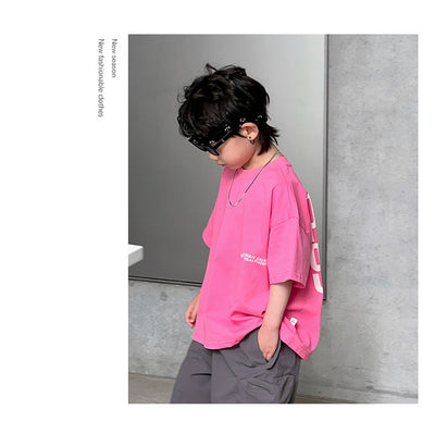 Remera Infantil Estampada con Letras - Manga Corta para Verano - Image 8