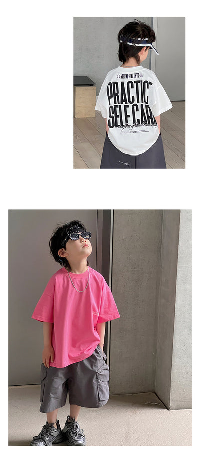Remera Infantil Estampada con Letras - Manga Corta para Verano - Image 9