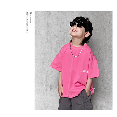 Remera Infantil Estampada con Letras - Manga Corta para Verano - Image 16