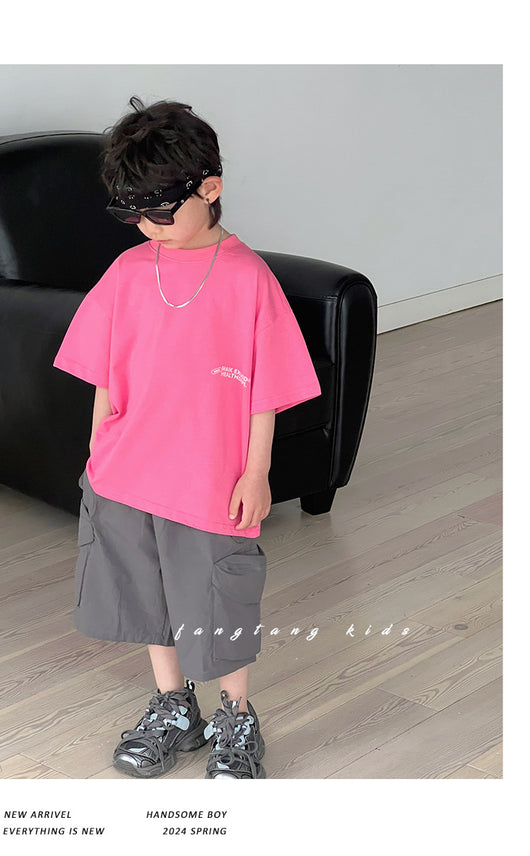 Remera Infantil Estampada con Letras - Manga Corta para Verano - Image 20