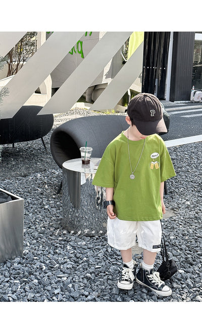 Playera Deportiva Suelta para Niños - Cuello Redondo Verano - Image 9