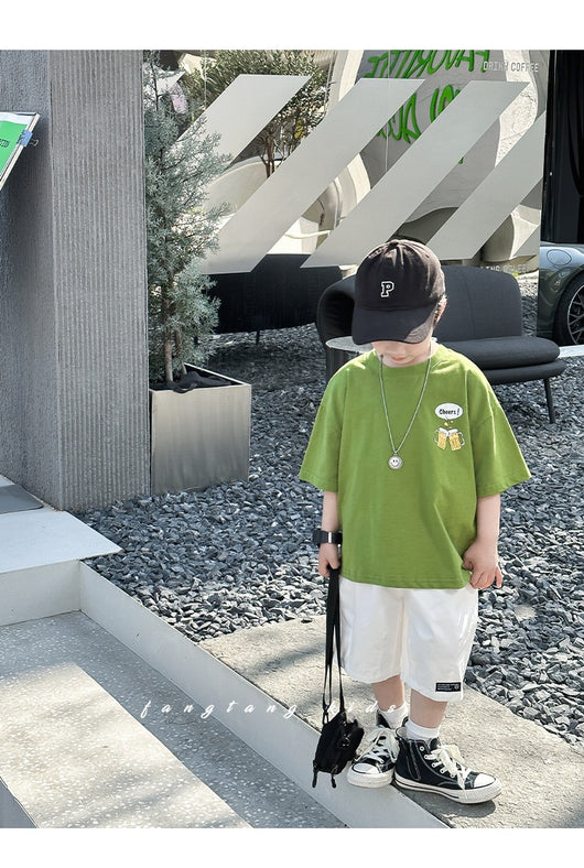 Playera Deportiva Suelta para Niños - Cuello Redondo Verano - Image 14