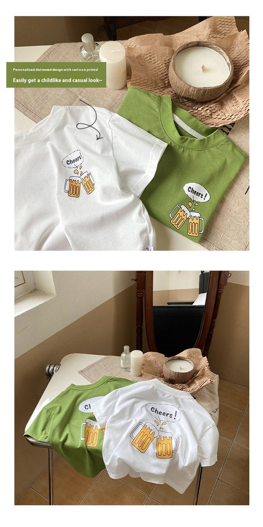 Playera Deportiva Suelta para Niños - Cuello Redondo Verano - Image 17