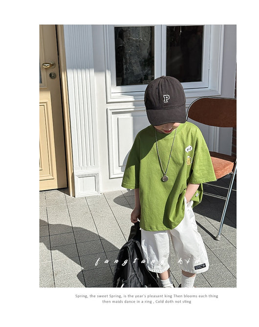 Playera Deportiva Suelta para Niños - Cuello Redondo Verano - Image 22