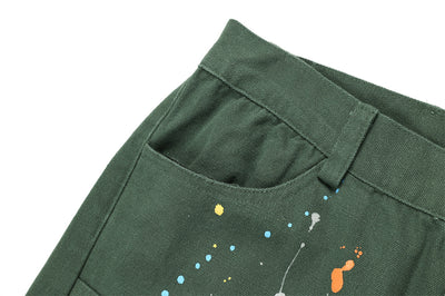 Pantalones Rectos con Diseño Splash de Pintura Artística - Image 32