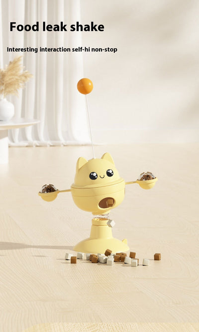 Juguete Interactivo para Gatos con Ventosa Giratoria y Dispensador de Comida - Image 10