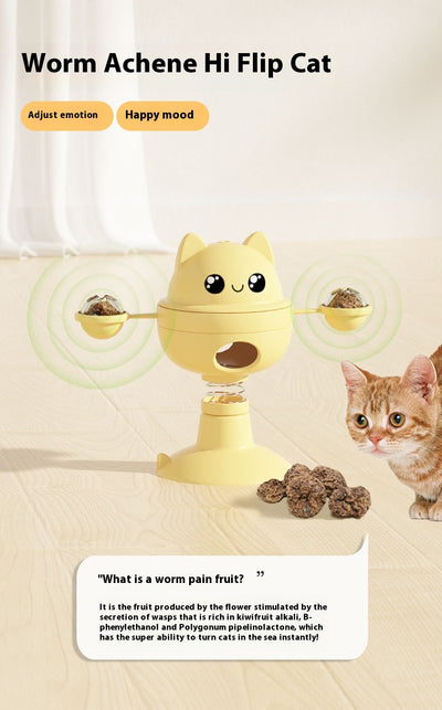 Juguete Interactivo para Gatos con Ventosa Giratoria y Dispensador de Comida - Image 15