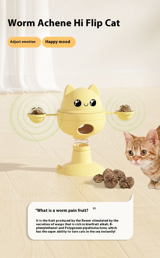 Juguete Interactivo para Gatos con Ventosa Giratoria y Dispensador de Comida - Image 15