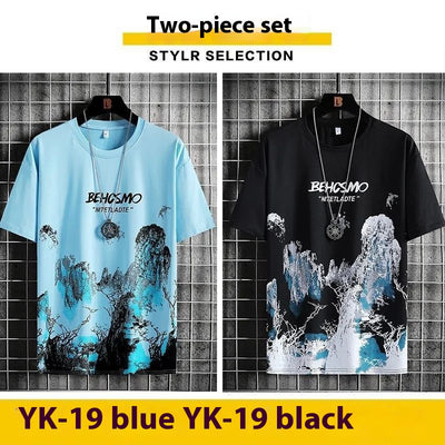 Camiseta Deportiva Hombre Diseño Pintura Tinta Transpirable - Image 8