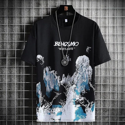 Camiseta Deportiva Hombre Diseño Pintura Tinta Transpirable - Image 13