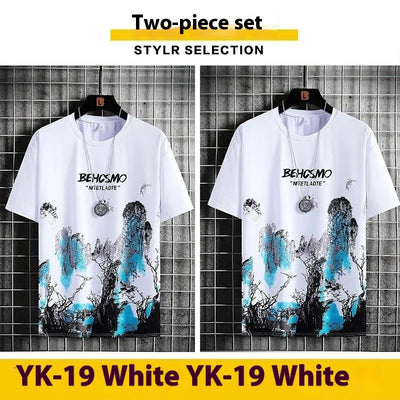 Camiseta Deportiva Hombre Diseño Pintura Tinta Transpirable - Image 14