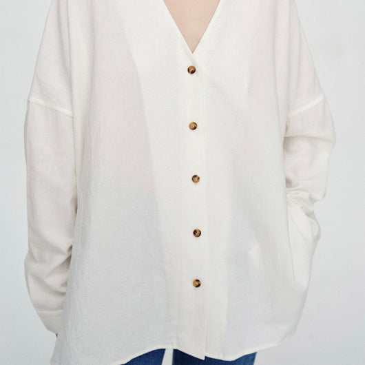 Camisa Casual de Algodón y Lino para Otoño e Invierno - Image 12