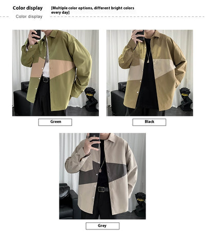 Chaqueta Casual Hombre Manga Larga con Costuras Sueltas - Image 15