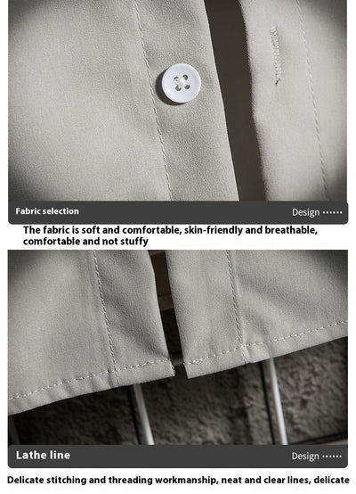 Chaqueta Casual Hombre Manga Larga con Costuras Sueltas - Image 17