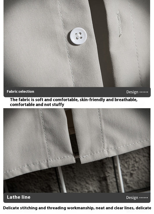 Chaqueta Casual Hombre Manga Larga con Costuras Sueltas - Image 17