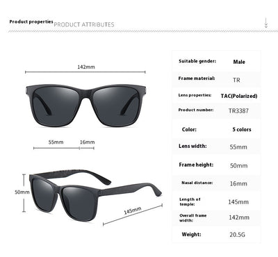 Gafas de Sol Polarizadas Cuadradas Estilo Coreano TR3387 - Image 9
