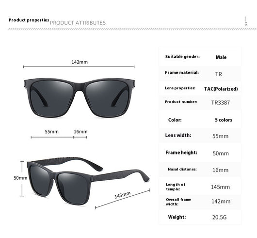 Gafas de Sol Polarizadas Cuadradas Estilo Coreano TR3387 - Image 9