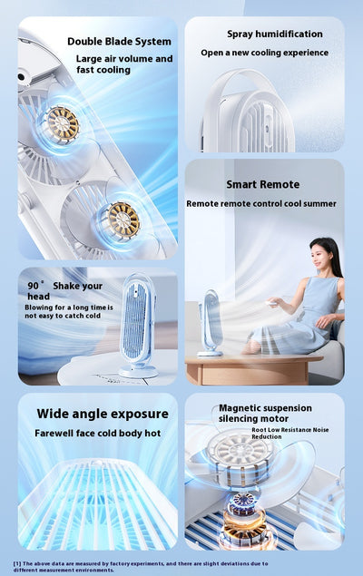 Ventilador de Escritorio con Humidificador, Control Remoto y Función Oscilante - Image 9