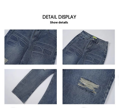 Jeans Vintage Desgastados Invierno Efecto Lavado - Image 13