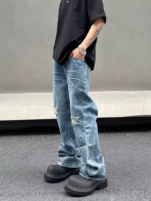 Jeans Vintage Desgastados Invierno Efecto Lavado - Image 15