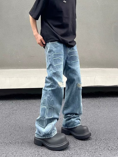 Jeans Vintage Desgastados Invierno Efecto Lavado - Image 16