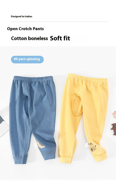 Pantalones de Algodón Puro con Abertura Frontal para Bebé Niño - Image 19
