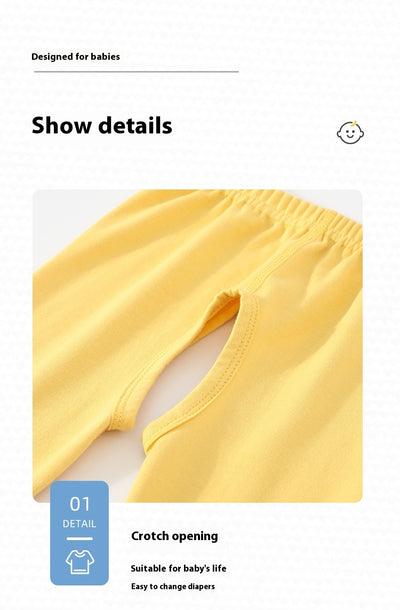 Pantalones de Algodón Puro con Abertura Frontal para Bebé Niño - Image 23