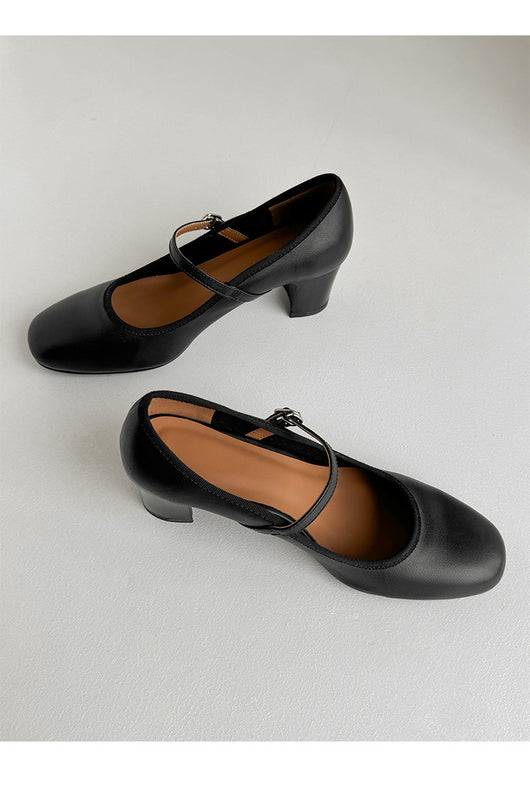 Tacones Altos de Cuero Premium Estilo Retro Francés - Image 15